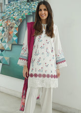 Sahar Embroidered Lawn 3 Piece Unstitched Suit S25FEV2 D-05 DREAM PLUM